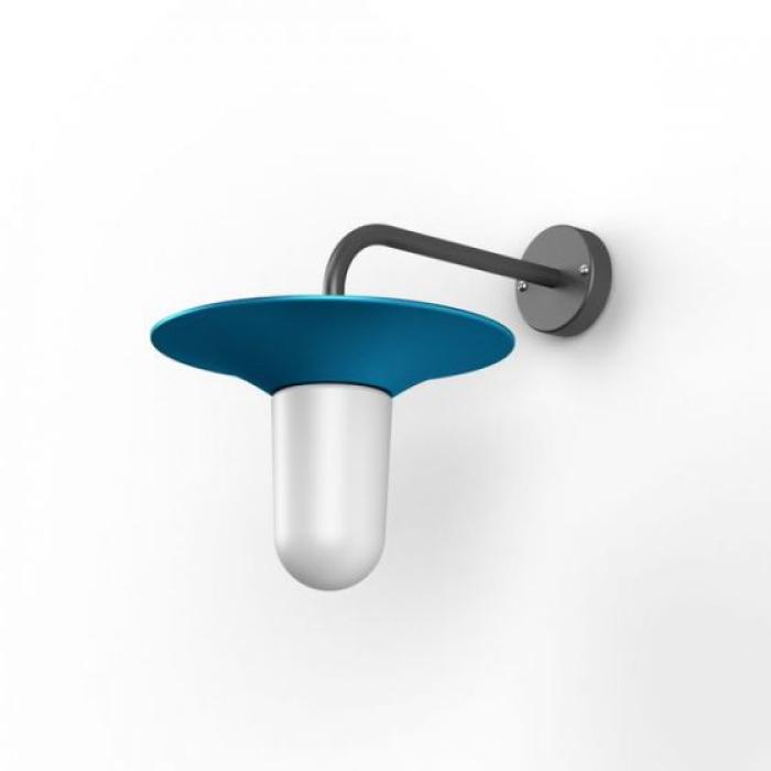 Mattglas azurblau matt